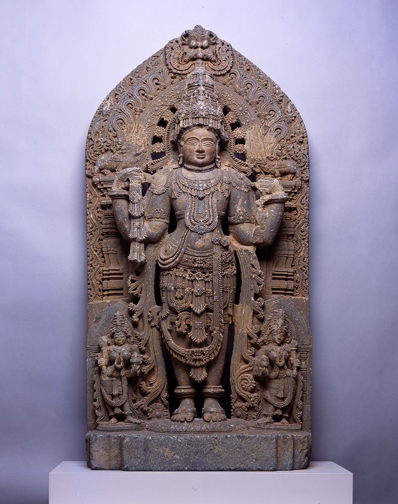 Carved stone statue of deity