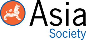 Orange, black, and blue logo for Asia Society